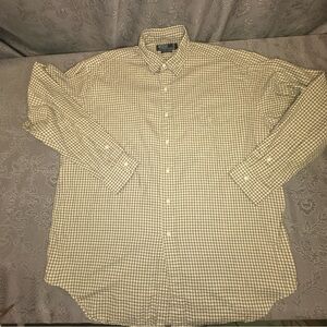Ralph Lauren Lowell Sport Brown Check Long Sleeve Button Up Shirt L 54in Chest